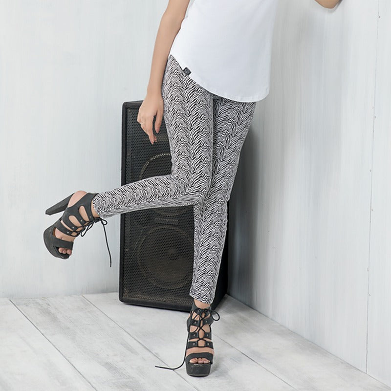 Skinny Textured Leggings (Black)