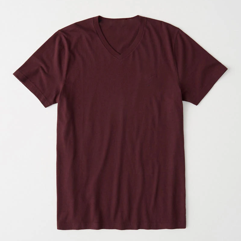 Short-Sleeve V Tee (Maroon)