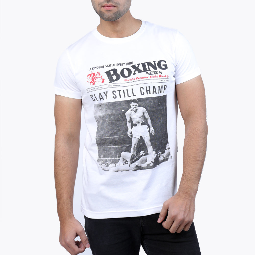 Graphic Boxing Tee (White)