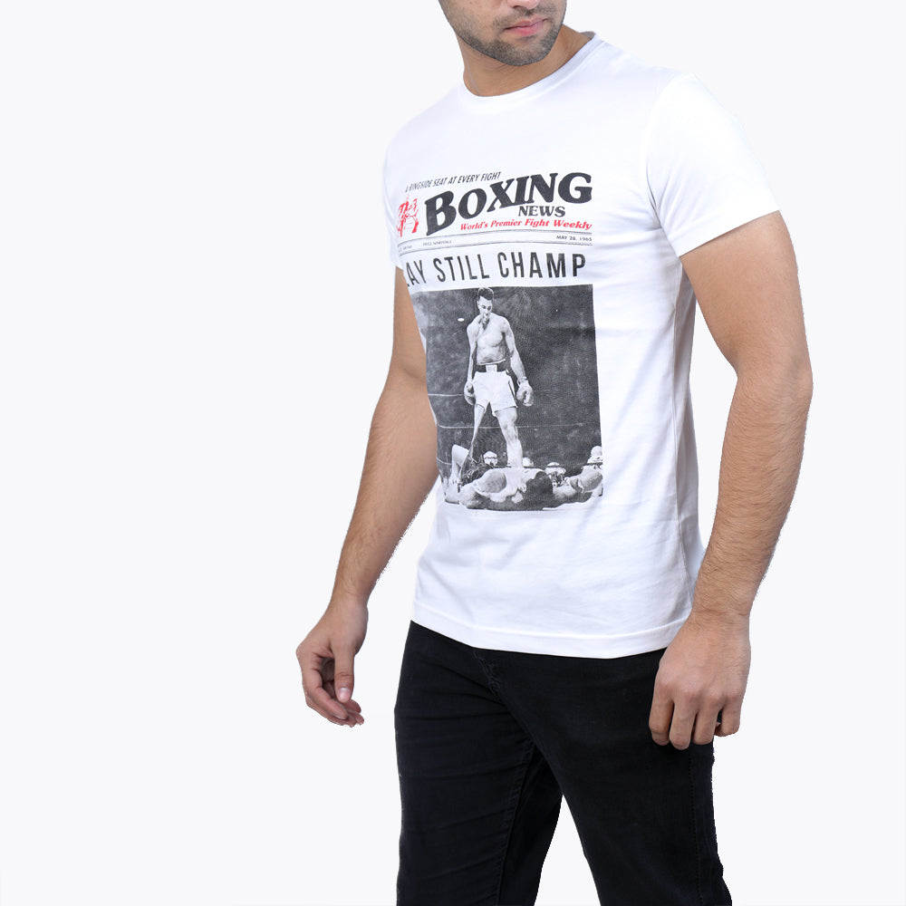 Graphic Boxing Tee (White)