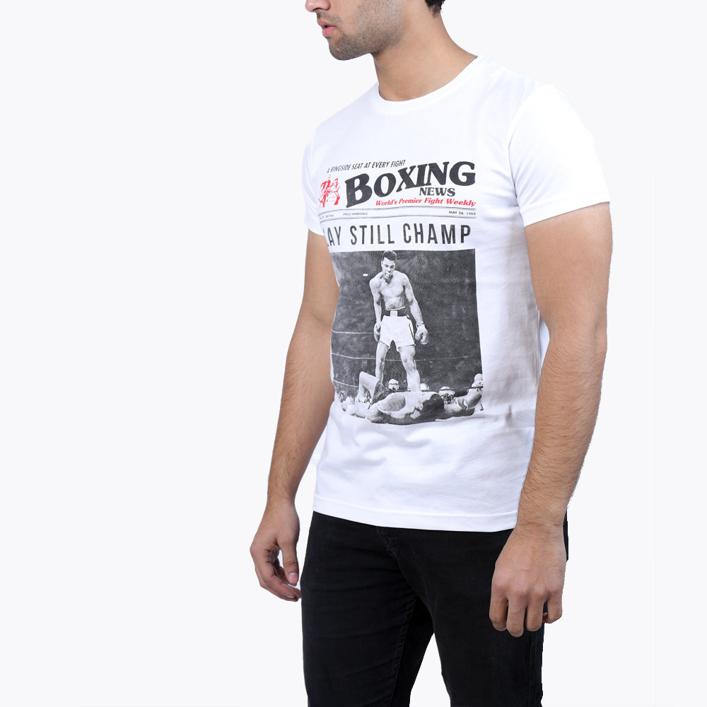 Graphic Boxing Tee (White)